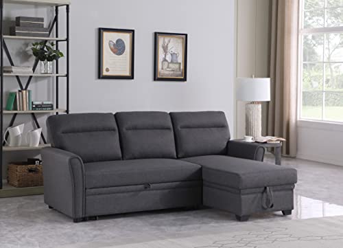 Devion Furniture Edward Sofabed, Dark Gray