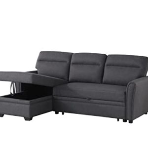 Devion Furniture Edward Sofabed, Dark Gray