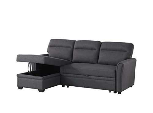 Devion Furniture Edward Sofabed, Dark Gray