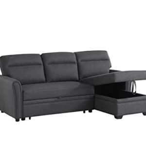 Devion Furniture Edward Sofabed, Dark Gray