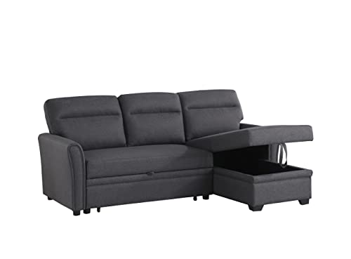 Devion Furniture Edward Sofabed, Dark Gray