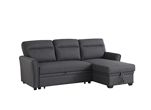 Devion Furniture Edward Sofabed, Dark Gray