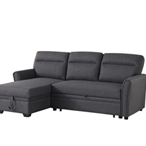 Devion Furniture Edward Sofabed, Dark Gray