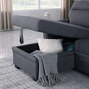 Devion Furniture Edward Sofabed, Dark Gray