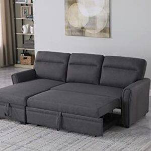 Devion Furniture Edward Sofabed, Dark Gray