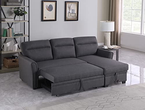 Devion Furniture Edward Sofabed, Dark Gray