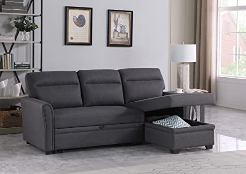 Devion Furniture Edward Sofabed, Dark Gray