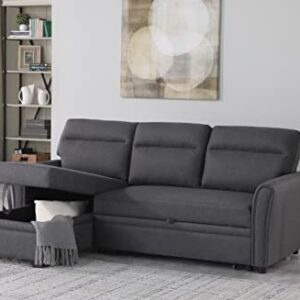 Devion Furniture Edward Sofabed, Dark Gray