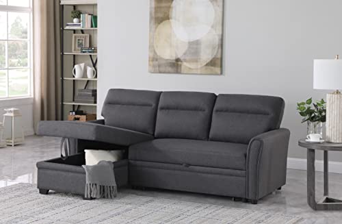 Devion Furniture Edward Sofabed, Dark Gray