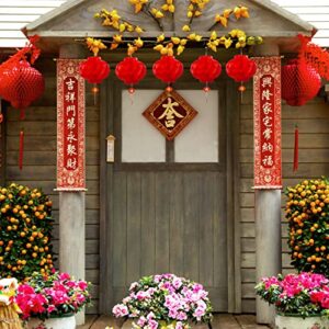20 Pieces 10 Inches Chinese Red Lanterns Decorations for Spring Festival, UNIIDECO Lunar New Year Wedding Mid Autumn Festival Decorations
