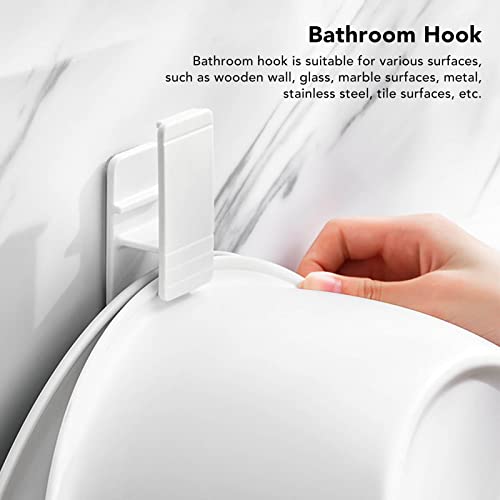 plplaaoo 4Pcs Bathroom Hooks,Adhesive Hooks,Waterproof Anti Slip Good Stickiness Towel Hooks,Large Utility Wall Hooks for Kitchen,Living Room,Bathroom,Bedroom