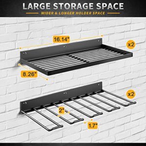 UUP Power Tool Organizer Drill Holder Wall Mount Garage Power Tool Storage Rack With Charging Station Heavy Duty Cordless Tool Organizer, Christmas Gift for Men Dad Father's Day, 2 Pack