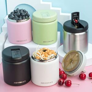 Twist-free Insulated Food Jar, Thermos For Hot Food, Vacuum Insulated Stainless Steel Lunch Containers With Wide Mouth, Leak Proof Soup Thermal Lunch Box, 20oz