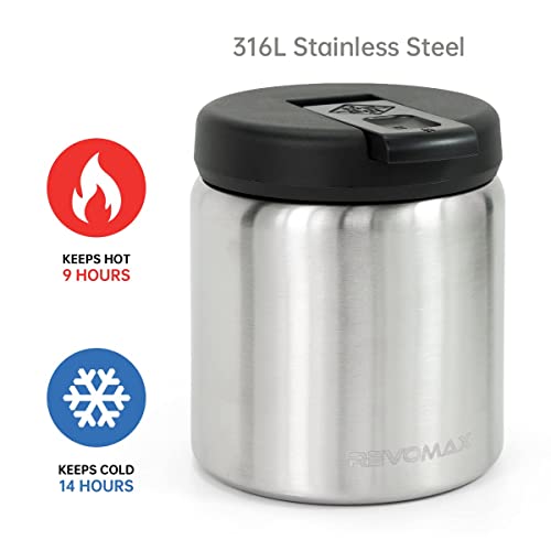 Twist-free Insulated Food Jar, Thermos For Hot Food, Vacuum Insulated Stainless Steel Lunch Containers With Wide Mouth, Leak Proof Soup Thermal Lunch Box, 20oz