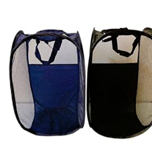 Laundry Pop-up Hamper Dirty Clothes Basket With Carry Handles Durable Fabric Collapsible Design for Clothes 2 Pack