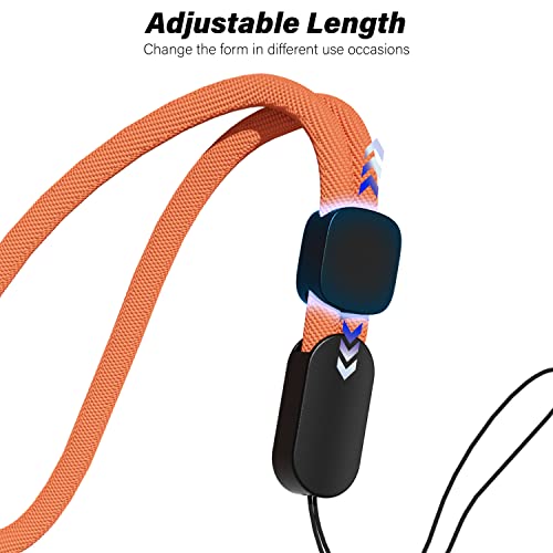 Oakxco Lanyard Compatible with Airpods Pro 2 Loop Adjustable Hand Wrist Nylon Strap, Lanyard for Cell Phone/Camera/Switch/iPods Pro 2nd/Airpods 1/2nd/3rd/Pro Case, Orange
