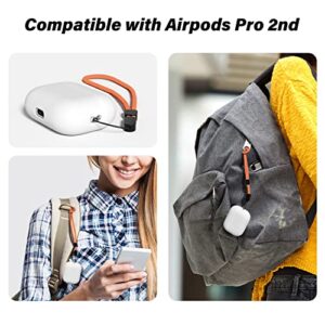 Oakxco Lanyard Compatible with Airpods Pro 2 Loop Adjustable Hand Wrist Nylon Strap, Lanyard for Cell Phone/Camera/Switch/iPods Pro 2nd/Airpods 1/2nd/3rd/Pro Case, Orange