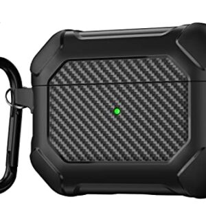 Maxjoy for AirPods Pro 2nd Generation Case Cover, AirPods Pro 2 Protective Case with Lock Pro2 Military Hard Rugged Shockproof Cover with Keychain Compatible with Apple Airpods Pro 2 2022, Black