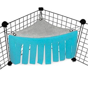 chdhaltd guinea pig hideout hanging hamster house, soft rabbit hiding tent hideaway hedgehog for small pets cage hammock rat nest(blue)