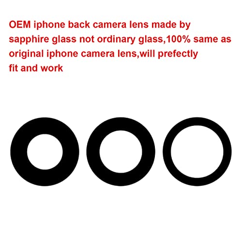 Perzework OEM Original Back Rear Camera Lens Glass Replacement for iPhone 14 Pro and iPhone 14 Pro Max with pre-Installed Adhesive and Reparing Toolkit