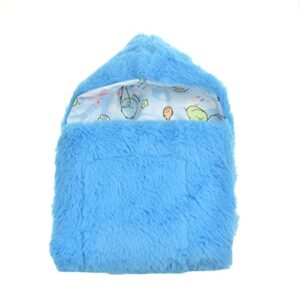 MuYaoPet Ferret Sugar Gliders Hammock Bed Pouch Swing Winter Warm Small Animal Hanging Bed Hideout Hut Sack for Gerbil Rat Guinea Pig Squirrel Small Animal Cage Accessories (Blue)