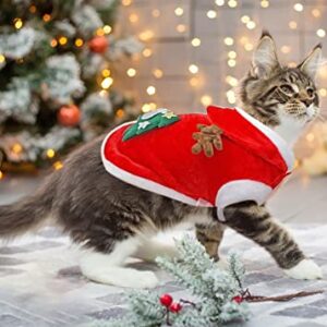 Dog Christmas Costume Antlers Dog Dresses Red Pet Hoodie with Buttons Rabbit Star Christmas Tree Cat Christmas Holiday Outfit Velvet Pet Fall Winter Clothes Pet Costumes for Small Medium Dogs Cats (M)