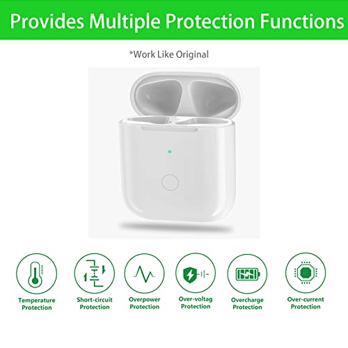 Wireless Charging Case Replacement for Airpods 1 & 2 Generation (Warm White)