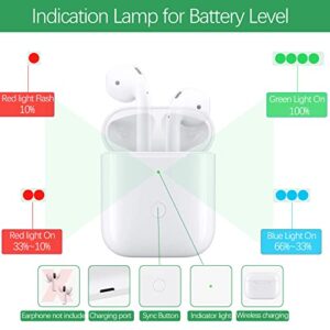 Wireless Charging Case Replacement for Airpods 1 & 2 Generation (Warm White)