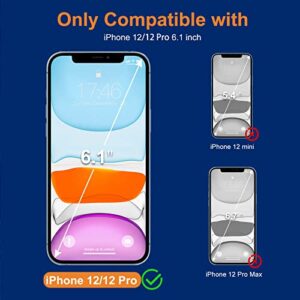 Degeyoyo Tempered Glass Screen Protector Compatible with iPhone 12/12 Pro 6.1 Inch, iPhone 12/12 Pro Screen Protector with Alignment Tool, Ultra HD, Case Friendly, Easy Install [3 Pack]