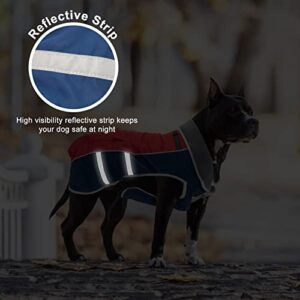 JOYELF Winter Warm Dog Coat, Reflective Waterproof Dog Jacket with Harness Traction Belt, Adjustable Size Windproof Dog Vest Warm Dog Apparel for Small to Medium Dogs - Medium Size