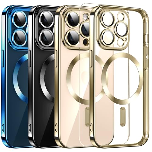 DOSNTO Magnetic Clear for iPhone 12 Pro Case with MagSafe [Integrated Camera Glass] [Original iPhone Exterior] Silicone Cover Slim Thin [Non-Yellowing] Anti-Fingerprint Scratch Wireless Charging