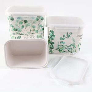 DAPOTO Food Storage Containers Set - 3 Pcs Container with Airtight Lids,Dishwasher Safe and Freezer Friendly,2.9,2.2,1.4 QT