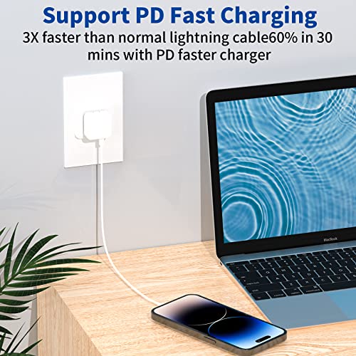 [Apple MFi Certified] Short USB C to Lightning Cable (8Inch), 2Pack iPhone Charger Fast Charging Cable Power Delivery Data Syncing Cord for Apple iPhone 14/13/12/11Pro/XS/XR/8/7/iPad/Airpods/PowerBank