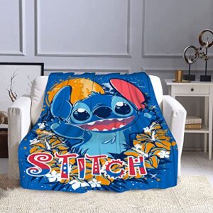 Anime Blanket Cartoon Throw Blanket for Kids and Adults Ultra Soft Flannel Blankets for Couch, Bed and Sofa 50"x60"