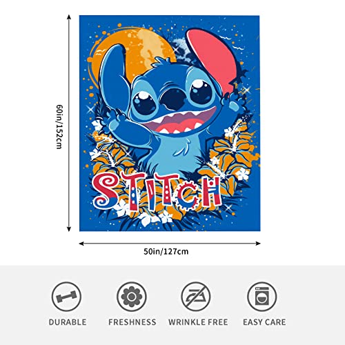 Anime Blanket Cartoon Throw Blanket for Kids and Adults Ultra Soft Flannel Blankets for Couch, Bed and Sofa 50"x60"