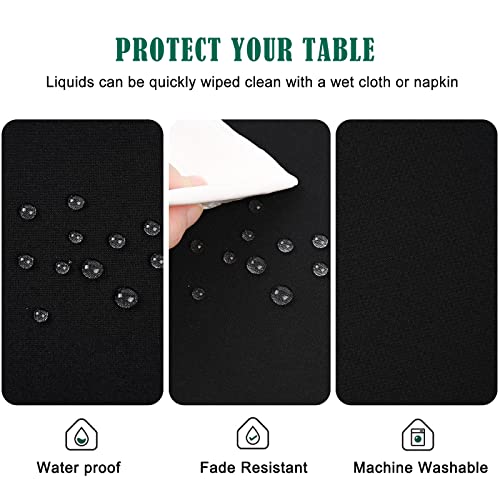 Dekoresyon 2 Pack Rectangle Tablecloth 60 x 102 Inch, Stain and Wrinkle Resistant Washable Polyester Table Cloth, Decorative Table Cover for Dining Table, Parties and Wedding, Black