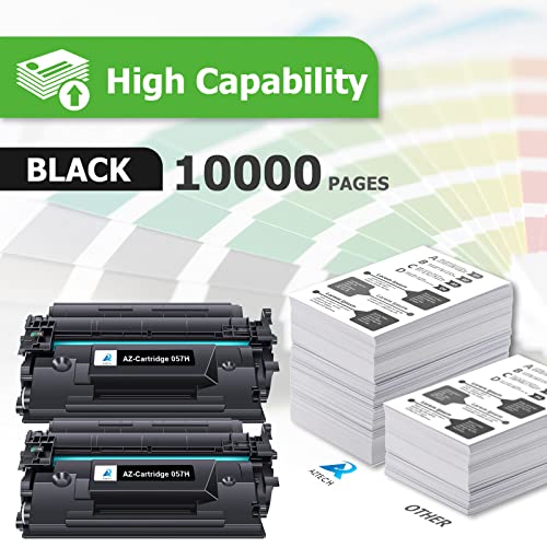 Aztech Compatible 057H Toner Cartridge Replacement for Canon 057H Cartridge 057 57H CRG-057H for ImageCLASS MF445dw MF448dw MF449dw LBP226dw LBP227dw LBP228dw High Yield Printer Ink (Black, 2 Pack)
