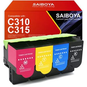 saiboya remanufactured 4pk xerox c310 toner cartridge replacement for xerox 006r04356 006r04357 006r04358 006r04359 toner cartridge for xerox c310 c315 color multifunction printer.