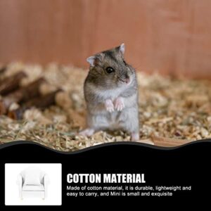 Ipetboom 1PC Hamster Mini Bed Warm Small Pets Animals House Bedding Cozy Nest Cage Accessories Lightweight Cotton Sofa for Dwarf Hamster