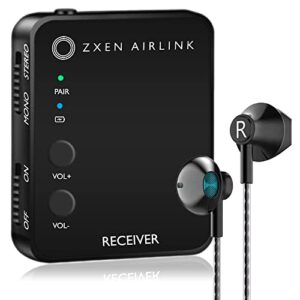 zxen technology receiver and earphones for airlink and other compatible in ear monitor systems