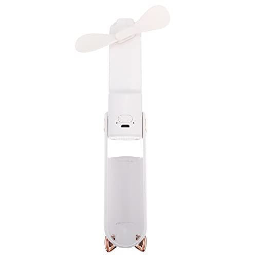 Veemoon Portable Fan Practical Cooler Mini Summer Personal Neck Foldable Office for Rechargeable White Sports Girls Eyelash Free Usb Recharging Indoor Gift Women Handheld Desk Fan