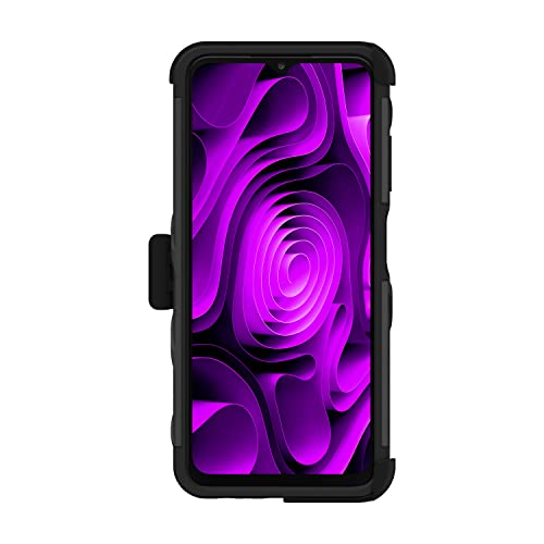 ZIZO Bolt Bundle for T-Mobile REVVL 6 Pro 5G Case with Screen Protector Kickstand Holster Lanyard - Black