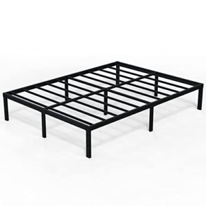 EMODA 14 Inch California King Bed Frames Heavy Duty Metal Cal King Platform with Steel Slats Support, No Box Spring Needed, Noise Free, Black