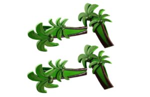 2 set (4 ct) coconut beach towel clips jumbo size for beach chair, cruise beach patio, pool accessories for chairs, household clip, baby stroller