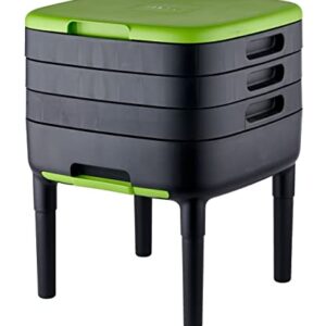 MAZE Three Level Worm Farm Compost Bin with Plastic Extension Legs