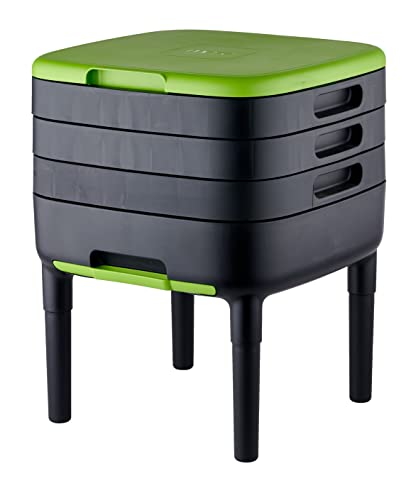 MAZE Three Level Worm Farm Compost Bin with Plastic Extension Legs