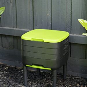 MAZE Three Level Worm Farm Compost Bin with Plastic Extension Legs