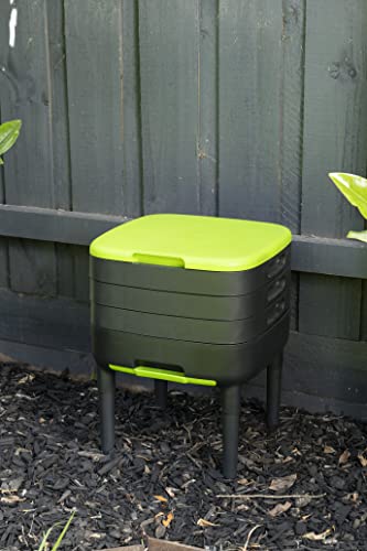 MAZE Three Level Worm Farm Compost Bin with Plastic Extension Legs