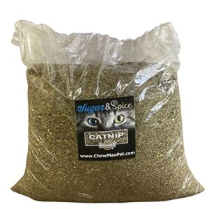 chewmax sugar & spice catnip for cats and kittens - 5 pound bulk bag | 100% all natural organic dried cat nip | no preservatives, maximum potency, grown & harvested in usa