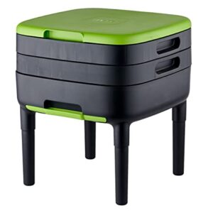 MAZE Two Level Worm Farm Compost Bin with Plastic Extension Legs